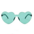 thumbnail image 3 of Shenmeida Lady Heart Shaped Rimless Sunglasses Outdoor Cute Heart Shape Transparent Candy Color Glasses Trendy Eyewear, 3 of 3