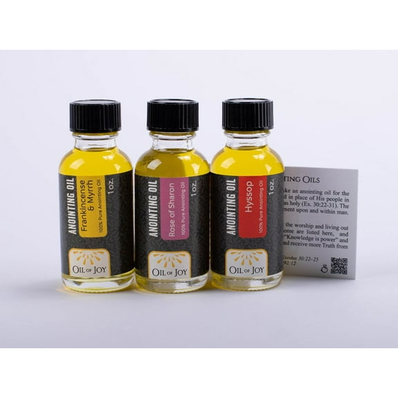 Swanson Christian Supply 397527 Anointing Oil - Assorted - 1 oz - Pack of 3