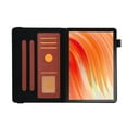 thumbnail image 4 of Case for Amazon Fire HD 10 13th Generation 2023, PU Leather Folio Multi-Angle Viewing Stand Card Slots Case with Elastic Band Auto Wake/Sleep Magnetic Case Cover for Fire HD 10 13th Gen, Brown, 4 of 7