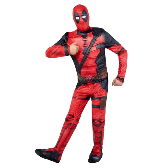 Morris Costumes JWC5401L Qualux Marvel Deadpool & Wolverine Jumpsuit Costume for Adults - Large