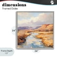 thumbnail image 4 of Stupell Industries Transitional Plateau River Evening Glow Gray Framed Giclee Art, 24 x 24, by Petals Prints Design, 4 of 8
