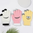 thumbnail image 2 of Guantes de cinco dedos para mujer, estilo coreano de invierno, para estudiantes, con dibujos animados bonitos, de terciopelo, tejidos gruesos, para parejas, 2 of 6