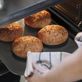 thumbnail image 5 of 6-Piece Non-Stick Carbon Steel Cookie Sheet Cookie Sheet Set Non-Stick Cookie Sheet Set Toaster Oven Cookie Sheet Is Dishwasher Washable Baking Tray Suitable For Baking Cookie Cakes, Black, 5 of 6