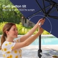 thumbnail image 6 of ACEGOSES 7.5ft LED Solar Outdoor Patio Market Table Umbrella with Polyester Canopy for Garden,Yard and Poolside,Royal Blue, 6 of 9