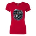 thumbnail image 2 of God Is My Judge Smokey Gray Skull Dark Pop Culture Womens Slim Fit Junior Tee, Red, 2XL, 2 of 3
