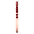 thumbnail image 4 of 0.57 ct Brilliant Round Cut Simulated Pink Tourmaline 18K Rose Gold Stackable Band SZ 8.25, 4 of 6
