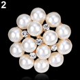 thumbnail image 1 of CUITING Flower Rhinestone Imitation Pearl Brooch  Wedding Bouquet Decor, 1 of 7