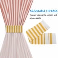 thumbnail image 4 of Colorful Stripe Door Curtains for Door Window, French Sidelight Front Back Door Curtains With Tieback, Modern Pink Red Yellow Vertical Striped Kitchen Rod Pocket Drapes Panel, 54"x72", 4 of 5