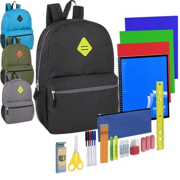 12 Pack of Backpacks Each Containing 30 Piece Stationary Kits
