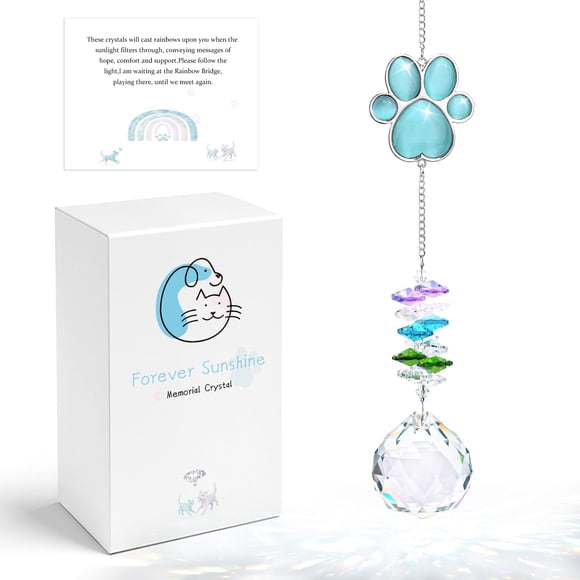 Lámpara de cristal con forma de arcoíris para perros, atrapasoles, Mardili