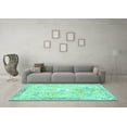 thumbnail image 3 of Ahgly Company Indoor Rectangle Animal Turquoise Blue Traditional Area Rugs, 7' x 9', 3 of 4