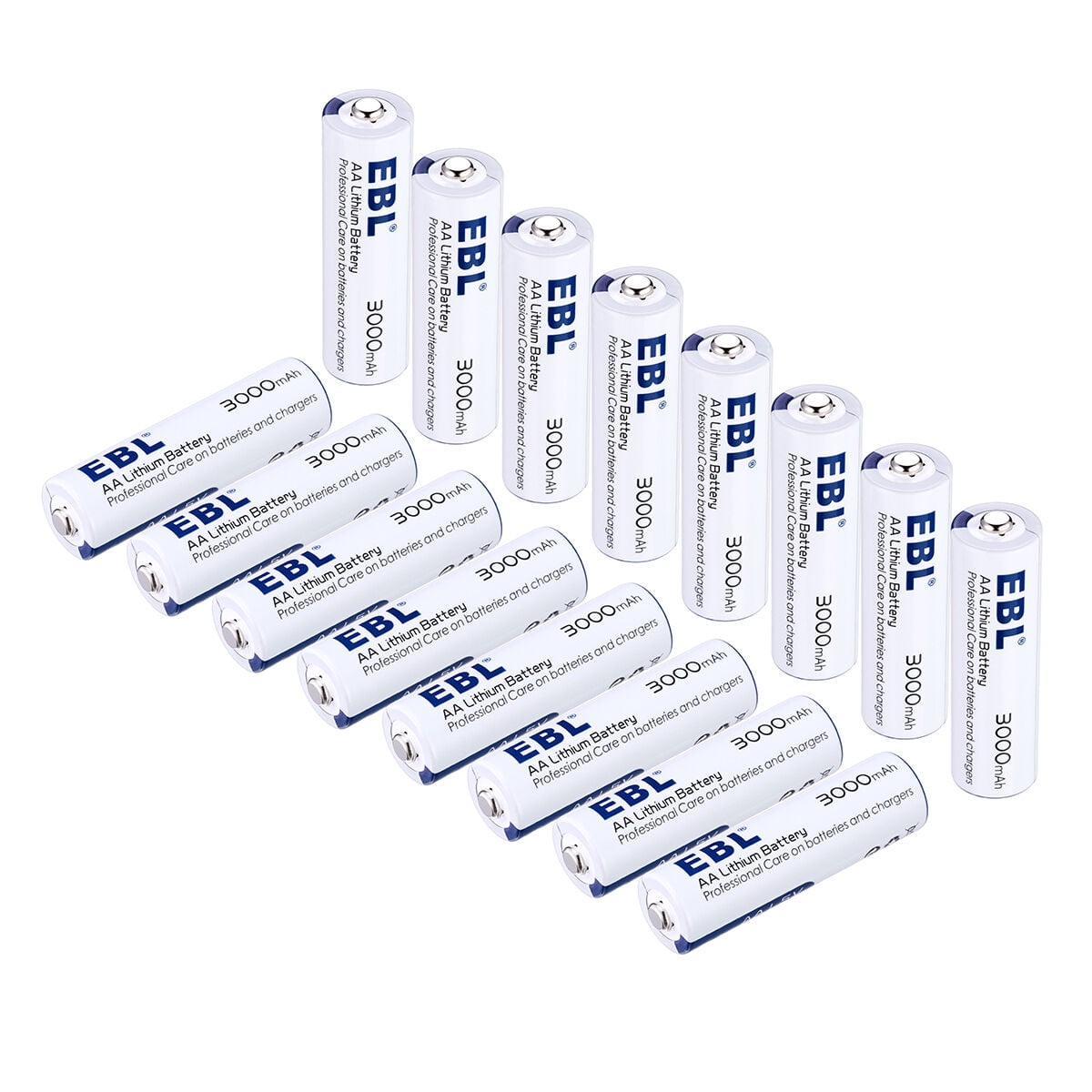 EBL Lithium AA Batteries (16 Pack), Double A Batteries 3000mAh 1.5V with Storage Box