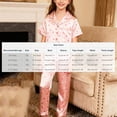 thumbnail image 3 of IFNWSV Girls Summer Outfits Kids Print Color Long Sleeve Trundown Neck Top Elastic Waisted Pants Mid Size Kids Casual Set Pink 8-9 Years, 3 of 6