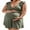 Light Green, variant on Sociala Maternity Ribbed One Piece Swimsuit Ruffle Twist Front Bathing Suit Retro Ruffle Swimwear