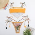 thumbnail image 5 of Gibobby Trajes de Baño Mujer Traje de baño con tirantes para mujer, nuevo traje de baño, Bikini Sexy étnico Floral, monos con estampado de patrones, traj(Naranja,CH), 5 of 5