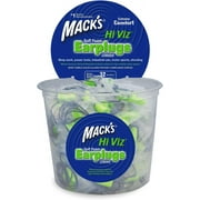 Mack’s Hi Viz Soft Foam Earplugs, 100 Pair Tub – Most Visible Color, Easy Compliance Checks, 32dB High NRR – Comfortable, Safe Ear Plugs for Shop Work, Industrial Use, Motor Sports and Shooting