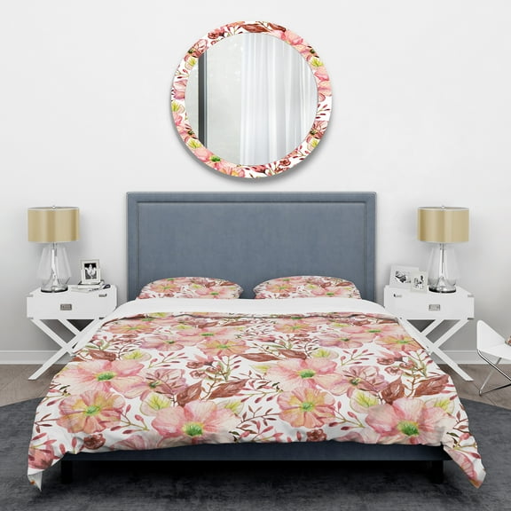 Designart 'Floral Botanical Retro II' Mid-Century Modern Duvet Cover Set