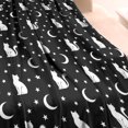 thumbnail image 3 of Black White Cat Moon Star Pattern Blanket,Comfortable Soft Flannel Throw Blanket,All Season,Warm Lightweight Blankets for Sofa Bed Couch Living Room Chair,60"x80", 3 of 4