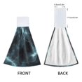 thumbnail image 3 of Yayeee Kitchen Hanging Hand Towels Set of 2 with Loop Bathroom Absorbent Tie Towel, Lightning Pattern, 3 of 7
