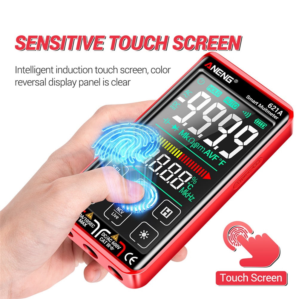 621A Touch Screen Intelligent Digital Multimeter 9999 Counts Auto Range Rechargeable NCV Universal Meter Ammeter