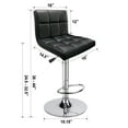 thumbnail image 5 of Leopard Upholstered Adjustable Swivel Kitchen Dining Counter Bar stool, Black, 5 of 5