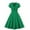 Green, variant on XFLWAM Women's 1940s Vintage A Line Swing Dress Keyhole Tie Short Sleeve Dress Crew Neck Solid Color Work Dress Cocktail Party Dresses Red XL