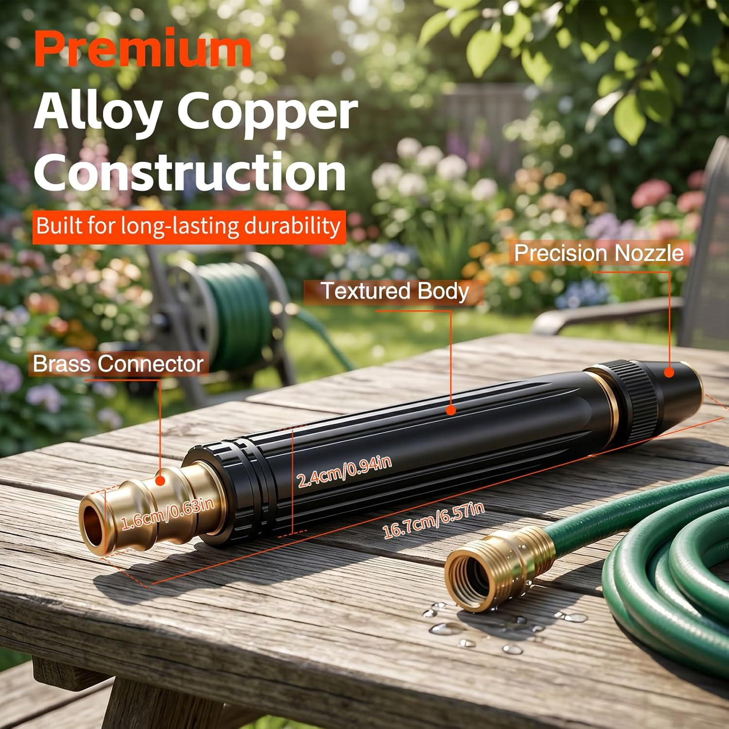 Lushbleu Car Wash Water Garden Hose, Home High-Pressure Car Wash Water Gun, 2026 New Car Wash Water Gun Garden Hose Sprayer for Watering Plants and Vegetables, and Car Washing
