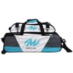 BSI Dash Triple Roller Bowling Bag - Black/Blue/Gray 3-Ball Carrier With Shoe Compartment