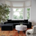 thumbnail image 2 of Olafur Black Velvet Sectional - Laf, 2 of 4