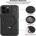 thumbnail image 4 of Conçu pour Étui en Cuir 14 Pro Max [Compatible avec Mag-Safe] avec Support Antichoc Dos Mince Étui de Protection pour Hommes Femmes 6.7”, 4 of 6