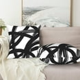 thumbnail image 7 of Black and White Striped Throw Pillow Covers 18x18 in Set of 2, Decorative Abstract Art Boho Line Outdoor Pillow Case Square Cushion Covers for Farmhouse Sofa Bed Couch Living Room, 7 of 7