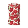 thumbnail image 6 of Lsque Rose Flowers Print Men's Cotton Blend Sleeveless Muscle Shirts (S-3XL)- Moisture Wicking, Odor Protection, UPF 30+,Small, 6 of 8