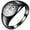 Black C, variant on Men's and Women's Stainless Steel 12MM Initial Alphabet A to Z Carved Floral Font Ring Black Z Size 9