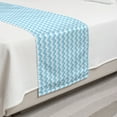 thumbnail image 2 of Chevron Bed Runner, Zigzag Pattern Sea Aqua Colors Classic Antique Art Illustration, Decorative Accent Bedding Scarf for Hotels Homes and Guestrooms, Twin, Pale Blue Pale Blue, by Ambesonne, 2 of 2