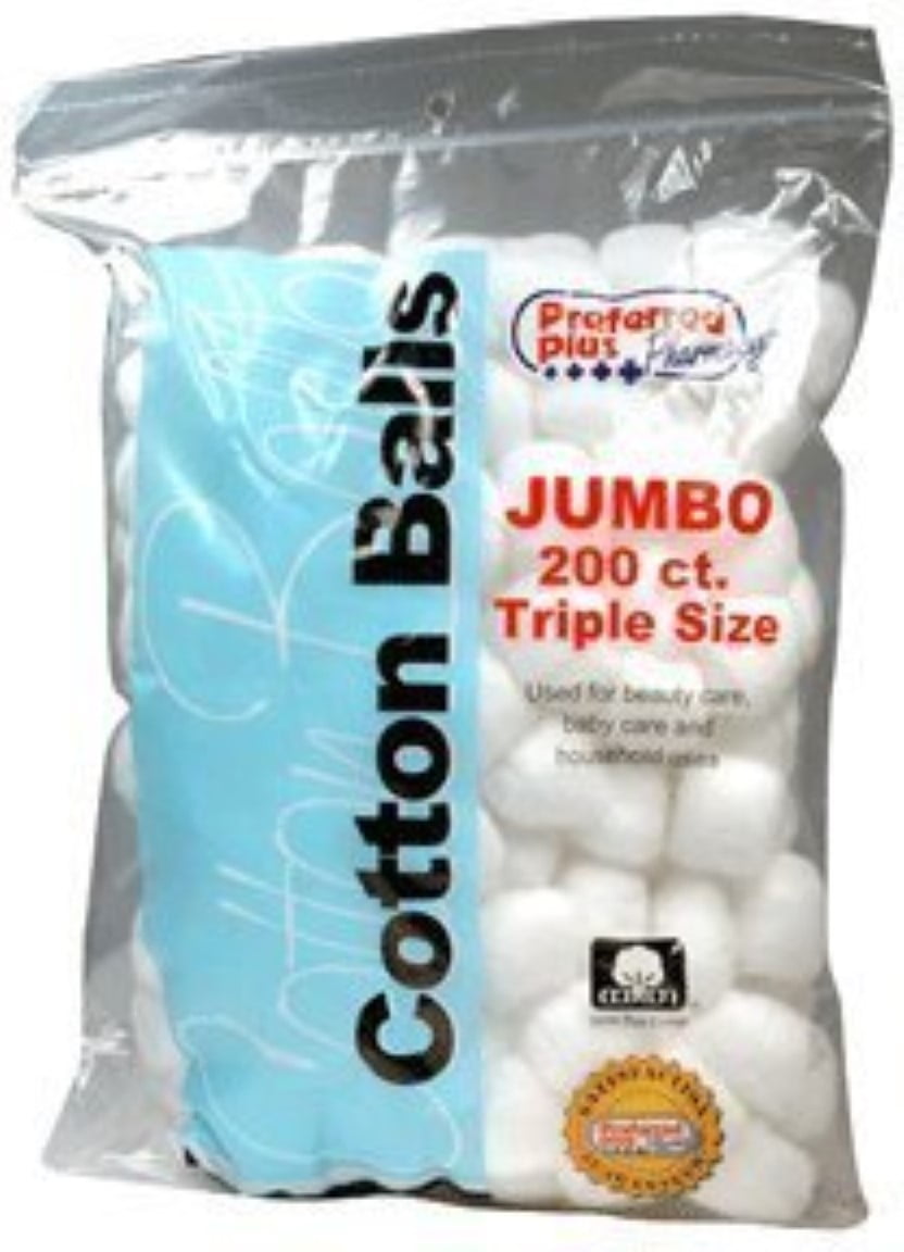 Preferred Plus Cotton Balls, Jumbo 200 ea