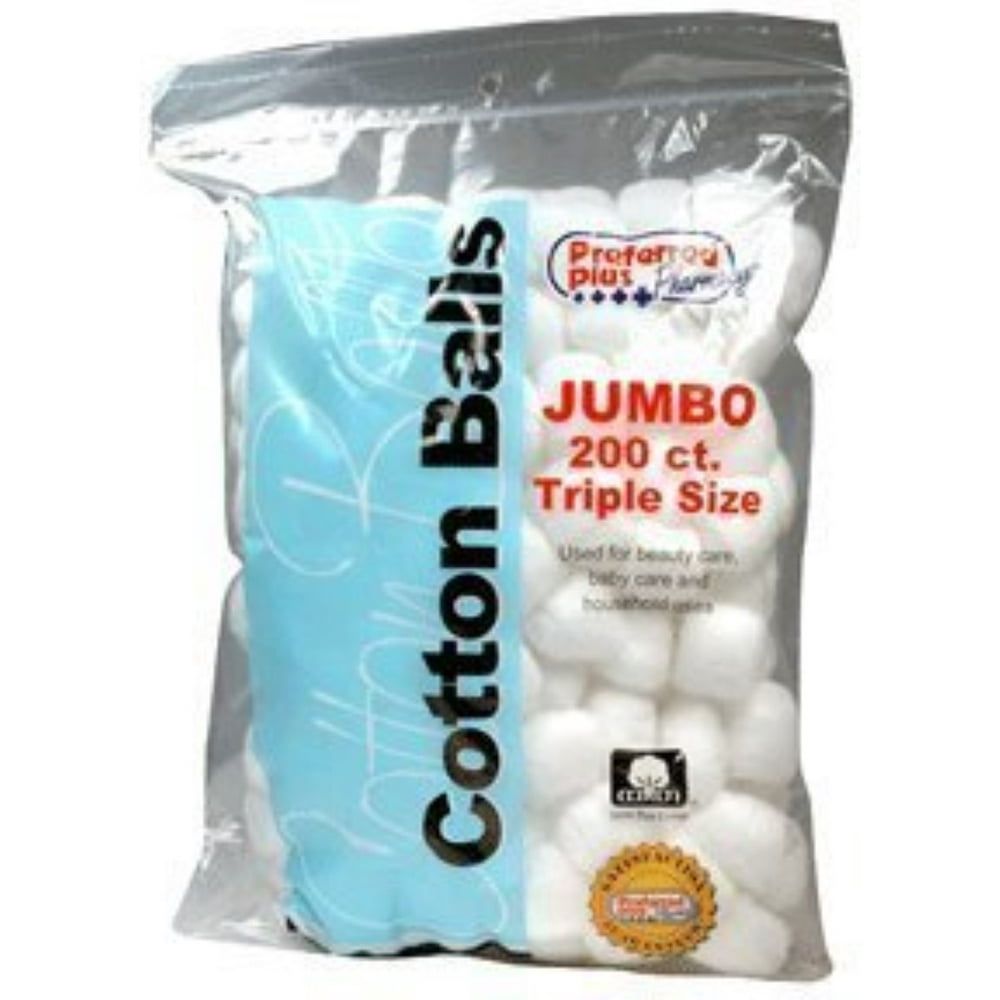Preferred Plus Cotton Balls, Jumbo 200 ea