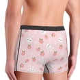thumbnail image 3 of Fotbe Rabbit And Peach Men’s Total Support Pouch Boxer Briefs, X-Temp Cooling, Moisture-Wicking Underwear, Regular, Long-leg and Trunk-XX-Large, 3 of 6