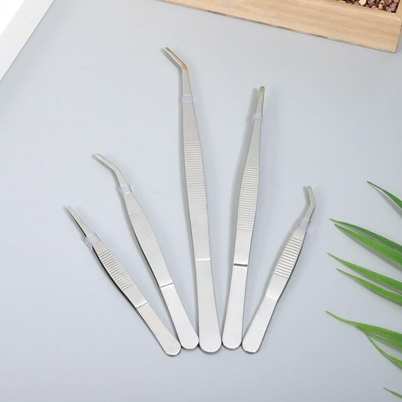 NICEXMAS Multipurpose Tweezer Stainless 5Pcs Gardening Succulent Tweezers