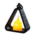 thumbnail image 2 of Lámpara de noche, luz suave, decoración de habitación, pequeño regalo, lámpara de mesa triangular, adorno para interiores, oficina, chimenea, negro, 2 of 8