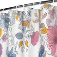thumbnail image 3 of Pioneer Flower Floral Print Pattern Shower Curtain 36"x72" ,Bathroom Decorative Shower Curtains Set with 12 Hooks,Modern Waterproof Washable Shower Curtain, 3 of 6