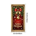 thumbnail image 3 of HYLLai Santa Claus Christmas Door Cover 35x71 Inch, Festive Holiday Door Decoration for Indoor Outdoor Use, Polyester Door Curtain with Rope for Easy Hanging (F), 3 of 6