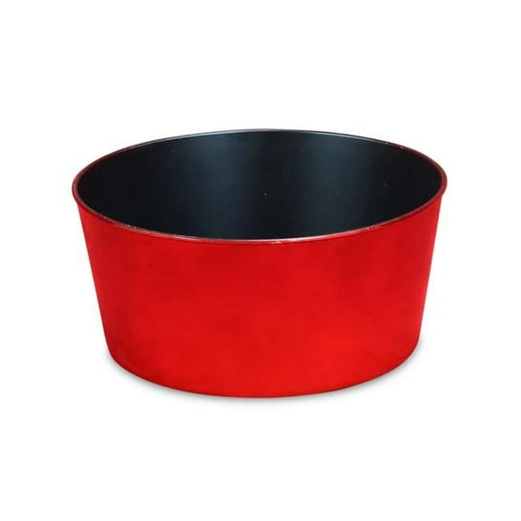 11.5 in. Round Planter with A Tapered Body - Shiny Red