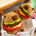 thumbnail image 3 of Kawaii Cute Hamburg Capybara Plush Toy Fluffty Plushie Doll Simulation Capibara Cute Stuffed Animals Soft Plush Gift Kid Toys, 3 of 13