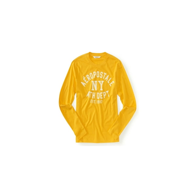 Camiseta gráfica Aeropostale Athletic Dept para hombre amarillo mediano