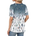thumbnail image 6 of Women's Fashionable Casual Summer Retro Print Square Neck Button Short-sleeved Top, 6 of 6