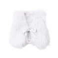 thumbnail image 2 of xjwjuw Baby Toddler Kids Children Girls Faux Fur Gilet V-Neck Sleeveless Waistcoat Solid Color Vest Coat Soft Comfort Casual Fluffy Fuzzy Outerwear Cute Thick Fall Winter Warm Jackets, 2 of 3