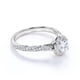 thumbnail image 4 of JeenMata Anillo de Compromiso con Halo Pavé y Espléndido Diseño de Moissanita de Corte Redondo de 1,2 Quilates, con Baño de Oro Blanco de 18 K sobre Plata, 4 of 6