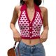 thumbnail image 3 of Camisetas sin mangas acanaladas para mujer, camiseta recortada con cuello Halter, camiseta sin mangas con estampado gráfico estético Y2K Sexy, ropa de verano Ormromra WRLF-63-2, 3 of 6