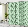 thumbnail image 5 of Ambesonne Geometric Rhombus Shower Curtain, Green Hues Argyle, 69"Wx75"L, Pale Green Dark Green, 5 of 5