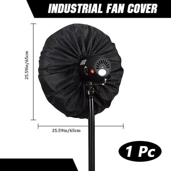 Polyester Wall Mounted Electric Fan Dust Cover Furniture Covers Black 650x0.5mm